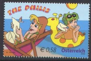 Austria 2002 Scott 1887 Sello ** Comics Edison y Gogo The Philis Promocion Filatelia 0.58€ Timbre Autriche